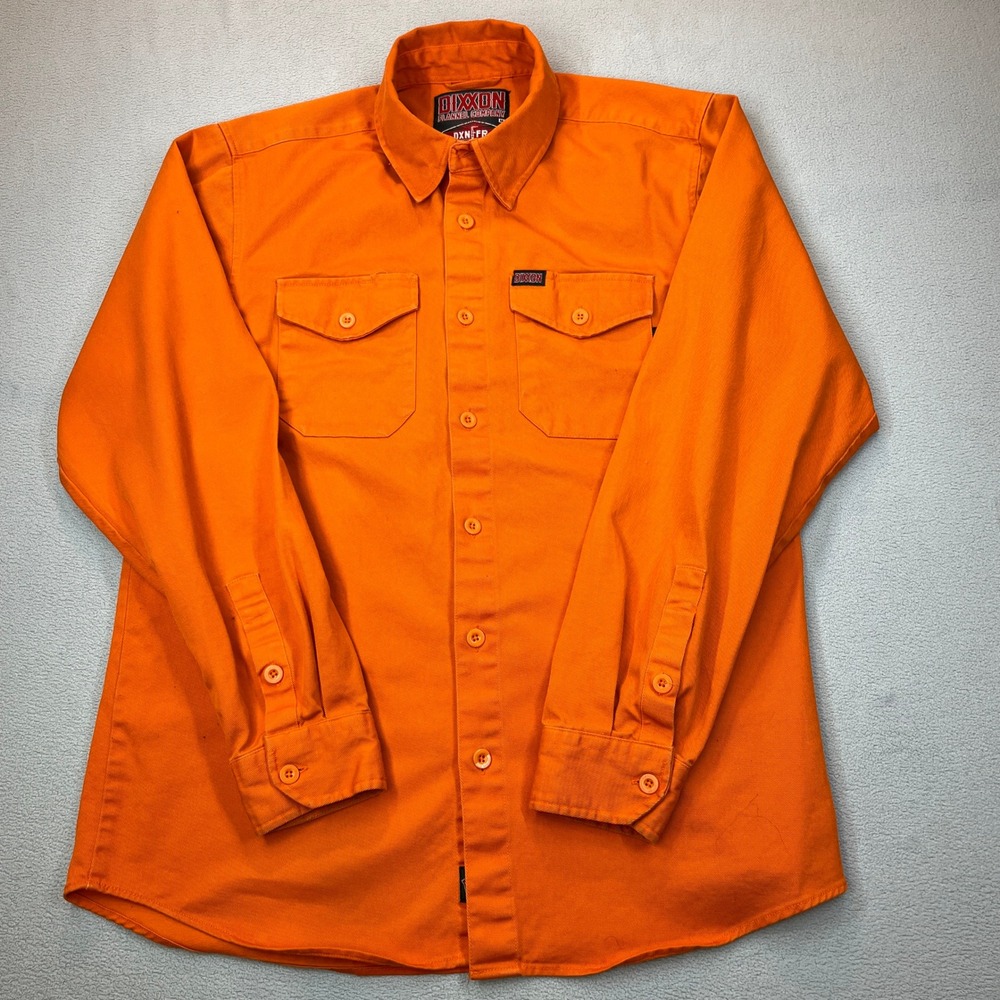 Dixxon Flannel Co DXN-FR Flame Resistant Work Shirt Orange CAT 2 Mens Medium